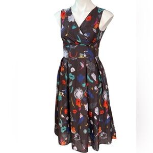 Miroy 1950s Style Sleeveless Dress Small EUC